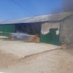 В Усманском районе пожарные потушили ангар на  пилораме